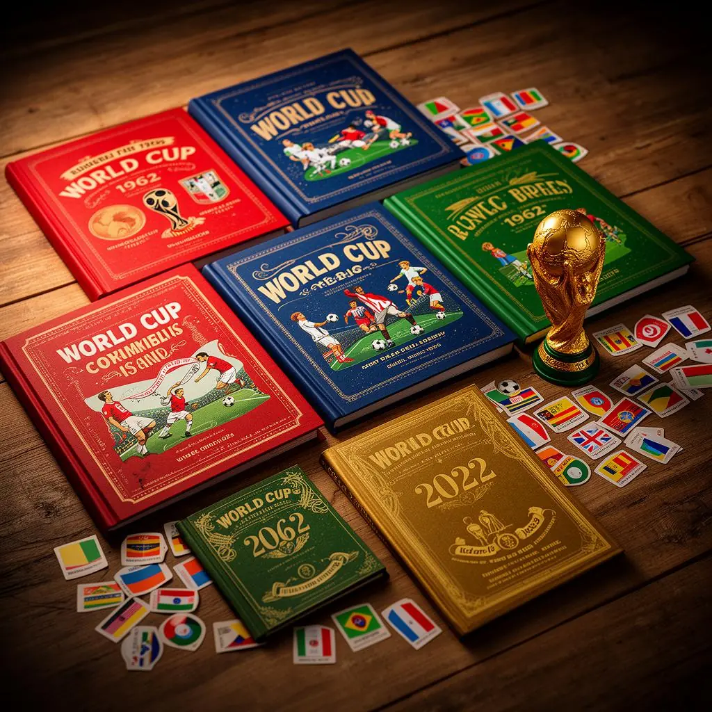 Colección histórica de álbumes mundialistas 1962 a 2022